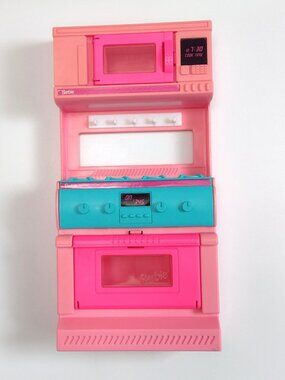 Vintage Barbie Doll Kitchen Set, So Much To Do, Oven Stove Range Microwave, 1994